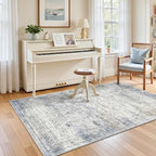 3x5 Rug for Entryway,Washable Area Rug,Blue - Image 3