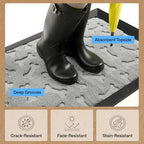 GORILLA GRIP WeatherMAX Door Mat, Indoor Outdoor, 35x23, Light Gray Bones - Image 5