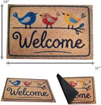 Outdoor Rug Door Mat, Welcome Mat, Non-Slip Entrance Mat, Stylish Front Door Mat, Entryway Rug, 19"x31" (10. WelcomeBird) - Image 3