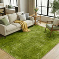 RELEANY Washable 5'x7' Abstract Area Rug for Living Room Grass Green by RELEANY