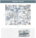 8x10 Washable Area Rugs for Living Room,Bedroom,Dining Room,Playroom - Blue - Image 2