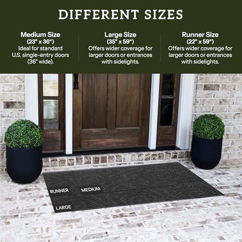 WaterHog Boxwood Front Door Mat Indoor Outdoor Entrance, All-Weather Mats - Image 2