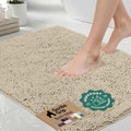 GORILLA GRIP Bath Rug Mat for Bathroom, Absorbent Chenille, 60x24 Sand by GorillaGrip
