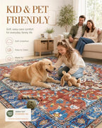 OLANLY 4x6 Washable Area Rugs, Soft Non Slip Carpet for Bedroom Living Room - Image 5