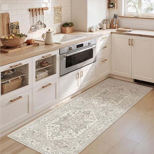 Madane Hallway Runner Rug 2x5 Washable Entry Rugs Non-Slip, Beige/Brown - Image 4