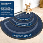 OLANLY Half Circle Front Door Mat Outside 71x23 All-Season Rubber Doormat - Image 2
