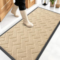 OLANLY Front Door Mat Outside 47x23, All-Season Absorbent Rubber Doormat by OLANLY