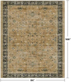 Rustic Brown and Charcoal Olive 7x9 Area Rug for Living Room, Washable Bedroom Carpet, Oriental Large Area Rug for Dining Room Under Table, Non-Slip Stain Resistant - Image 2