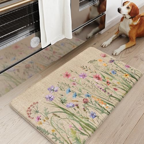 KIMODE Anti Fatigue Mats for Kitchen Floor 17.3"x29",Cushioned Kitchen Rugs - Image 2