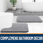 OLANLY Large Bathroom Rugs 47x32, Extra Soft Absorbent Chenille Bath Rugs - Image 7