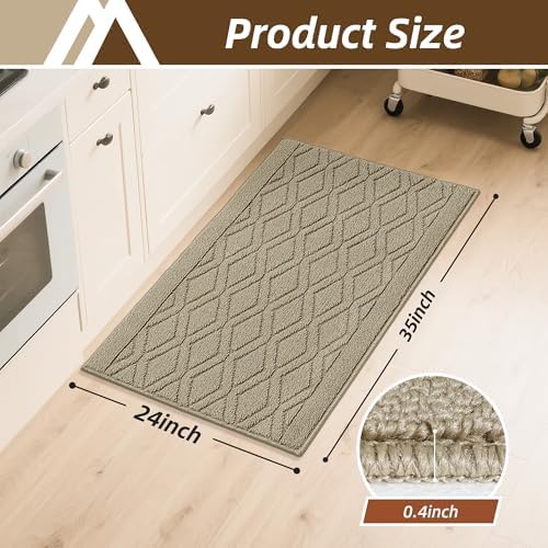 COSY HOMEER Kitchen Rugs 24"x35" Non-Slip Washable Kitchen Mats for Floor - Image 2
