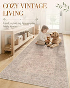 OLANLY 9x12 Washable Area Rug, Soft Non Slip Carpet for Bedroom Living Room - Image 3