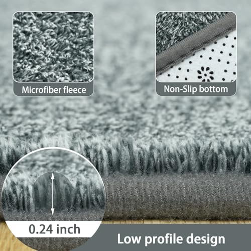 AROGAN 2x6 Runner Rug for Hallway, Long Runner Rugs Non Slip, Grey & Green - Image 5