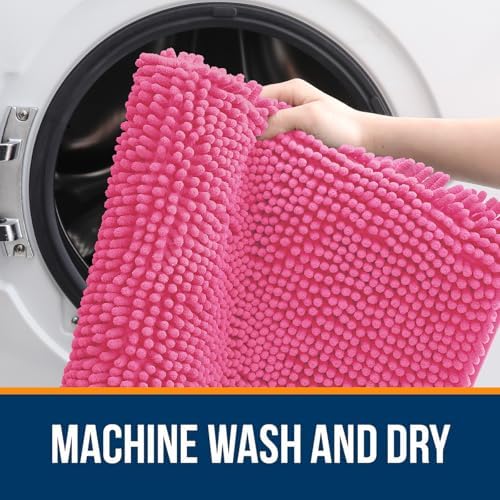 OLANLY Large Bathroom Rugs 47x32, Extra Soft Absorbent Chenille Bath Rugs - Image 5