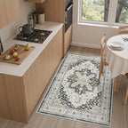 Madane Washable Entry Rug 3x4 Area Rugs for Entryway Kitchen, Black by Madane
