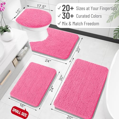OLANLY Small Bathroom Rugs 30x18, Extra Soft Absorbent Chenille Bath Rugs - Image 2