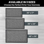 Front Door Mat, Indoor Outdoor Welcome Muddy Doormat, 30x17 Battleship Gray - Image 5