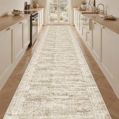 3x20 Runner Rug Non Slip,Washable Hallway Runner Rug,Brown - Image 5