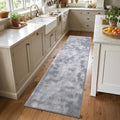 2x6 Tie-dye Light Grey Runner Rug Washable Non-Slip for Kitchen Hallway by Unknown