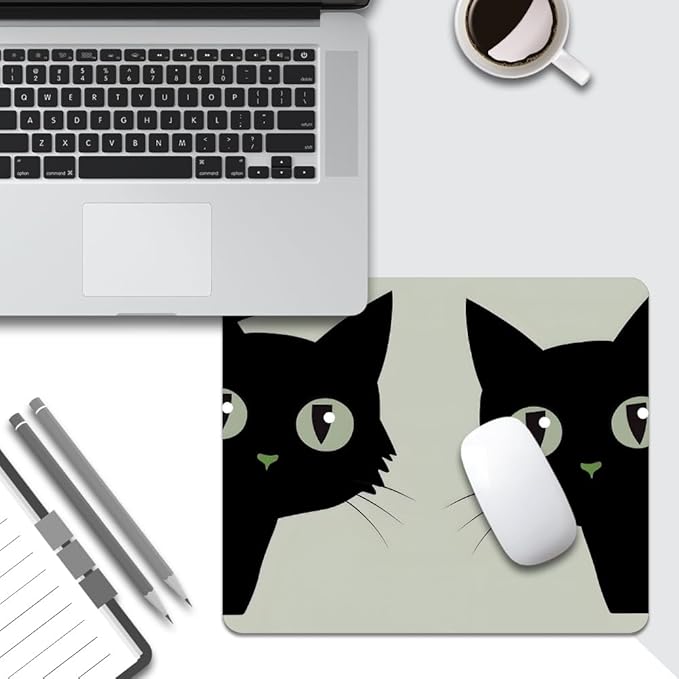 Cat Square Mouse pad, Texture, Waterproof, Anti Slip Rubber Base, Computer Mouse pad, Laptop Mouse pad