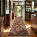 RELEANY Washable Area Rug, Runner 3'x20', Red/Blue by RELEANY