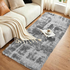 Noahas 2x8 Grey Fluffy Soft Runner Rug Non-Slip for Bedroom Dorm Hallway - Image 3