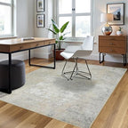 4x6 Area Rugs for Living Room Washable Bedroom Dining Room Beige Grey - Image 3