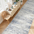 3x16 Runner Rug Non Slip,Washable Hallway Runner Rug,Blue - Image 5