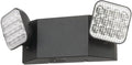 Lithonia Lighting Basics LED Emergency Light, Emergency Lighting with Dual Adjustable LED Lamp Heads, Wall Mount, Damp Location Rated, 90-Minute Backup, MVOLT, Black (EU2C B MVOLT M6)
