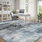 Lofus 5x7 Area Rug for Living Room, Abstract Washable Non-Slip Rugs, Blue - Image 6