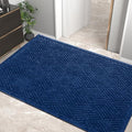 HIYARD Sturdy Front Door Mat, Absorbent Muddy Dirt Resist Welcome Door Mats Outdoor Indoor, Stain and Fade Resistant, Non-Slip Rubber Backing Low Profile Doormat for Entryway, 47×32, Blue by HIYARD
