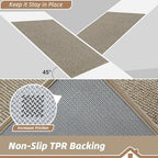 BEQHAUSE Dirt Trapper Door Mat 17" x 30", Non-Slip Doormats, Light Beige - Image 6