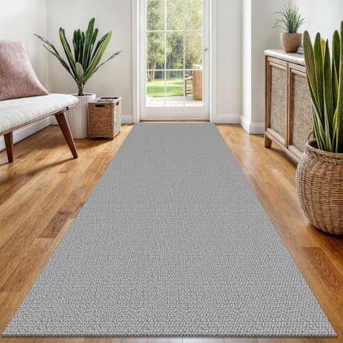 EARTHALL Washable Runner Rug, Non Slip Foyer Runner, 3x8 Ft, Heather Gray by Unknown