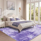 RELEANY Washable 6'x9' Abstract Area Rug for Living Room Purple - Image 2