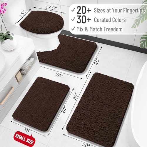 OLANLY Bathroom Rugs 34x21, Extra Soft Absorbent Chenille Bath Rugs - Image 2