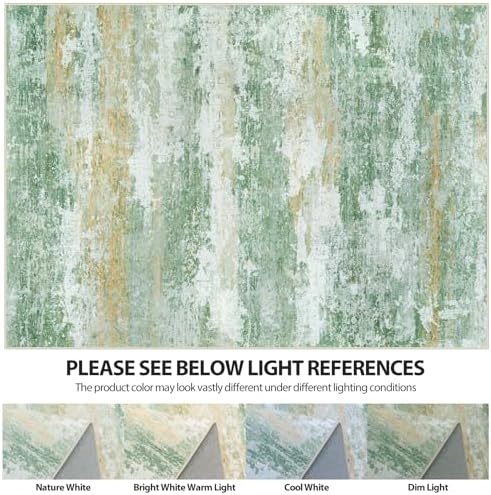 Aelenmu 9x12 Area Rugs for Living Room Washable Bedroom Dining Room Green - Image 7