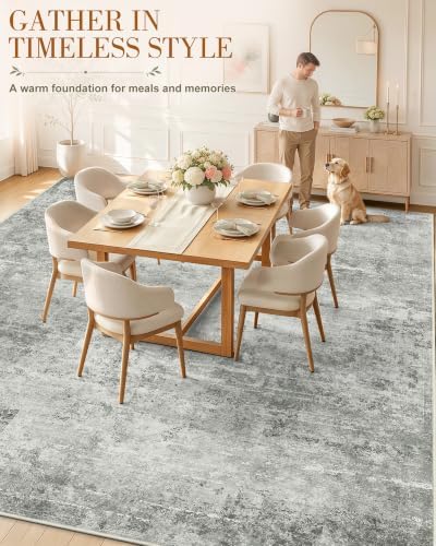 OLANLY 9x12 Washable Area Rug, Soft Non Slip Carpet for Bedroom Living Room - Image 3