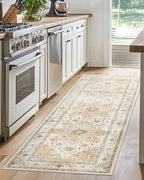 Amada 2x6 Washable Runner Rug for Kitchen and Entryway, Beige, Vintage - Image 5