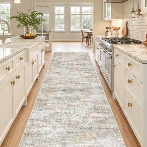 2'6 x 10' Runner Rug Non Slip,Washable Kitchen Rugs,Green - Image 3