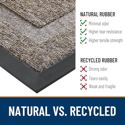 OLANLY Front Door Mat Outside 47x32, All-Season Heavy-Duty Rubber Doormat - Image 3