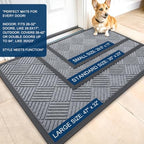 OLANLY Front Door Mat Outside Entrance, Waterproof Heavy-Duty Doormat - Image 3