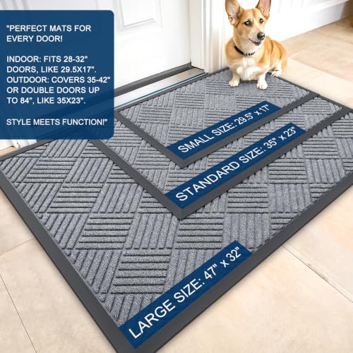 OLANLY Front Door Mat Outside Entrance 35x23, Waterproof Heavy-Duty Doormat - Image 2