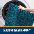 OLANLY Small Bathroom Rugs 24x16, Extra Soft Absorbent Chenille Bath Rugs - Image 5