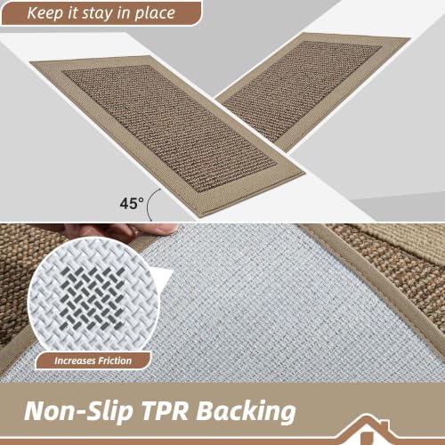 BEQHAUSE Indoor Door Mat 24" x 36", Dirt Trapper Door Mats, Taupe - Image 4