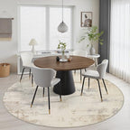 Round Area Rug Living Room: 4 ft Modern Washable Indoor Carpet - Image 5