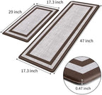 Mattitude Kitchen Mats Set of 2,Cushioned Anti-Fatigue Non-Skid Rug Sets - Image 2