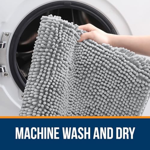 OLANLY Large Bathroom Rugs 59x35, Extra Soft Absorbent Chenille Bath Rugs - Image 5