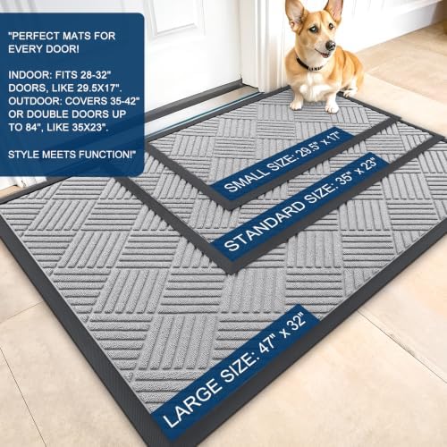 OLANLY Front Door Mat Outside Entrance 47x23, Waterproof Heavy-Duty Doormat - Image 2