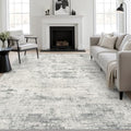 8x10 Area Rug Living Room: Modern Washable Indoor Soft Carpet Gray by FXRHLP