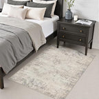 Area Rug Living Room: 3x5 Modern Washable Soft Carpet Brown Beige - Image 4
